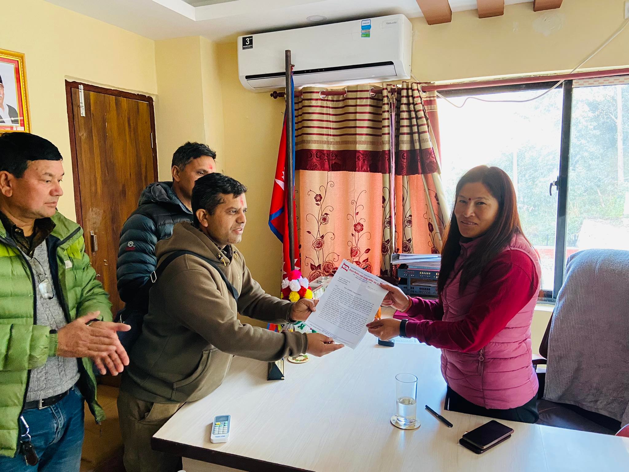नेपाल निमार्ण तथा सम्बद्ध श्रमिक सघंद्धारा ७ बुदें माग राख्दै नगरपालिकालाई ध्यानाकर्षण